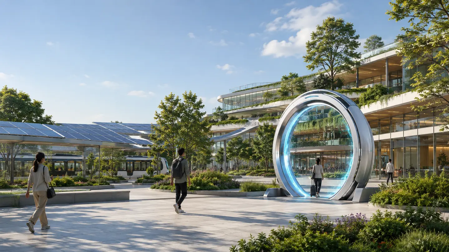 Sustainable civic portal district