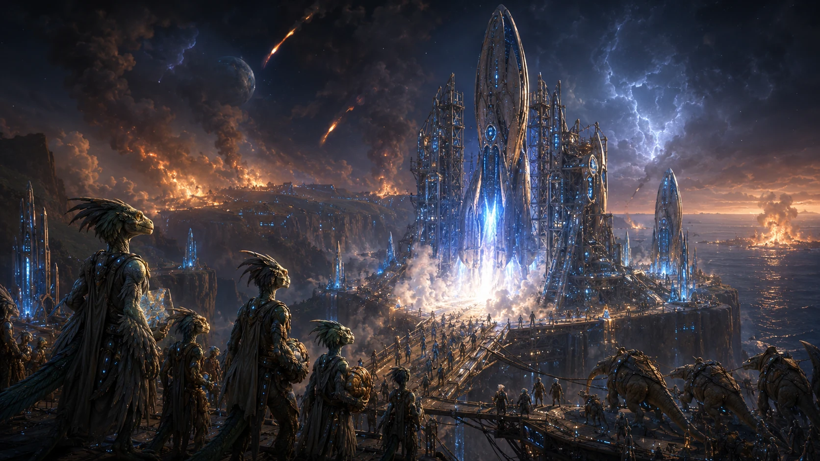 Ark Nine rising during the Exodus Program launch