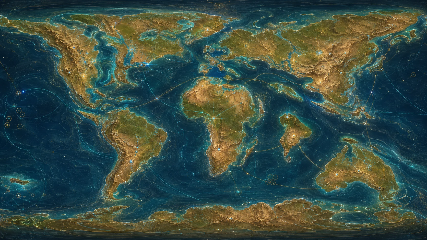 Deep-time planetary map and civilization network